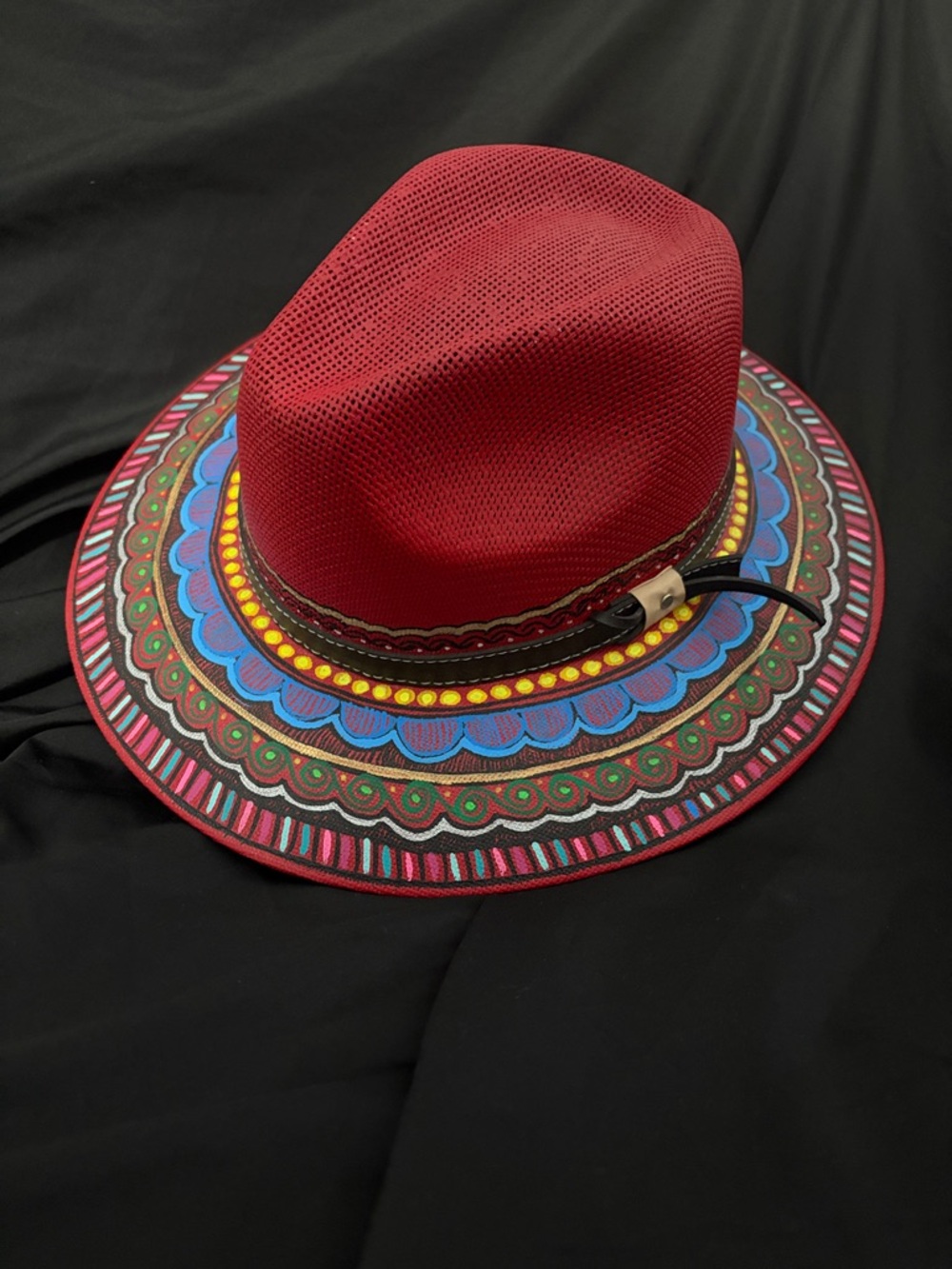 Authentic Hand Painted Mexican Hat NWT